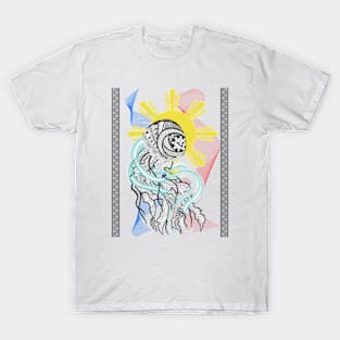 Tribal line Art Jellyfish T-Shirt